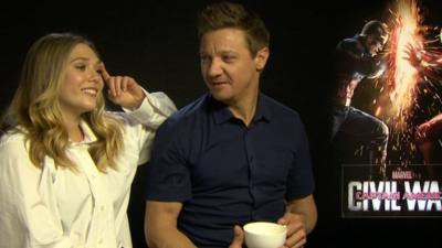 Elizabeth Olsen and Jeremy Renner