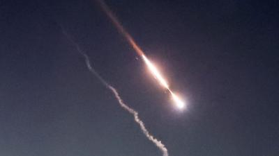 Objects light up sky at night over Jerusalem