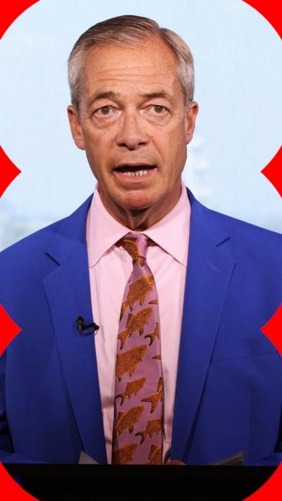 Farage speaks at a presser.