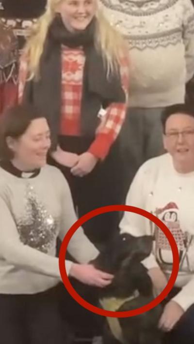 Mickey the dog unexpectedly joined in with the singing at St Mary’s Church Beverley