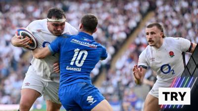 Jamie George assists England's sixth try