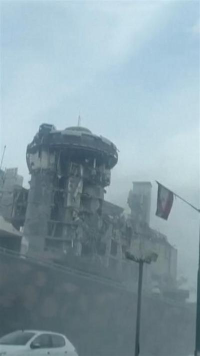 A strike damages tower block