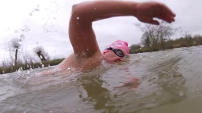 Wild swimming in River Nene