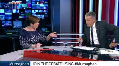 Shadow Emily Thornberry and Sky News presenter Dermot Murnaghan