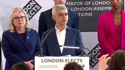 Sadiq Khan gives re-election speech