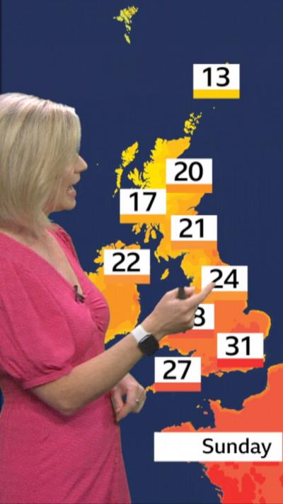 Weather forecaster with map 