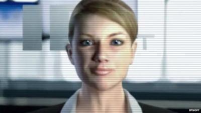 A computer generated photo of a woman which forms part of the Amelia artificial intelligence system