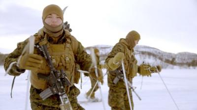 US Marine in Arctic training