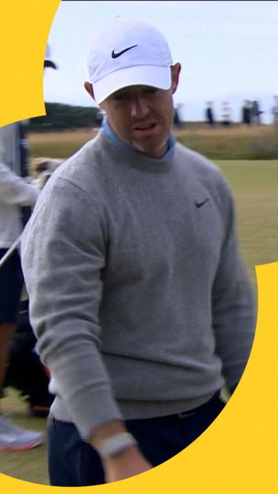 Rory McIlroy looks downcast at the Scottish Open