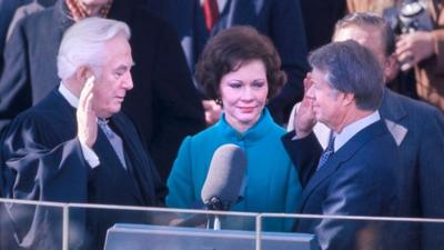 Rosalyn Carter at her husbands inauguration