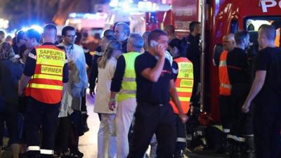 Emergency services in Nice, France.