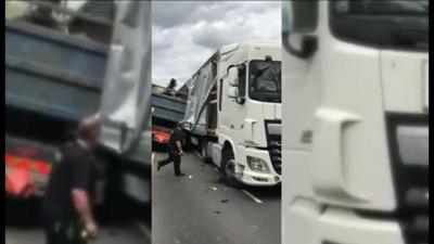 Two lorries get stuck in Melbury Abbas on the C13