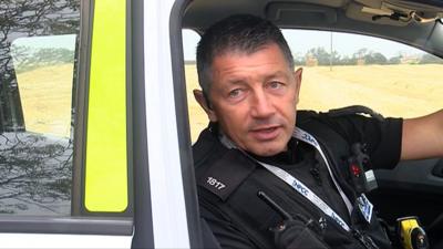 A police officer in Yorkshire