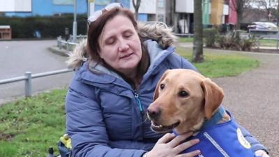 Wendy Martin and Kevin the dog