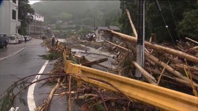 Japan flood damage