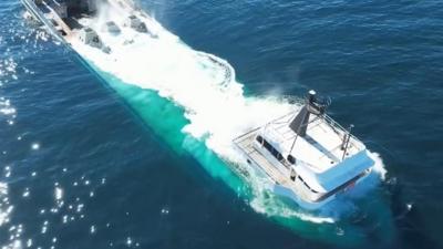 Ship being submerged off Florida coast