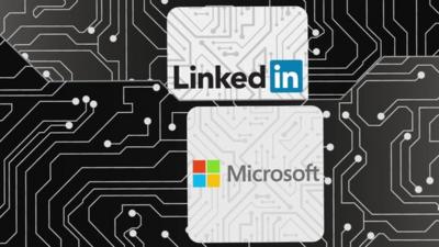 LinkedIn and Microsoft logos