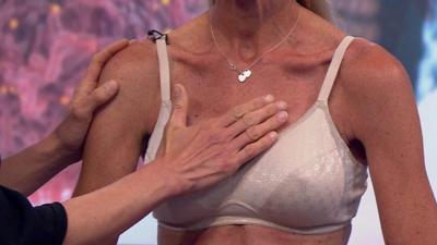 Jennifer Rusby from The Royal Marsden shows how women should check themselves for breast cance