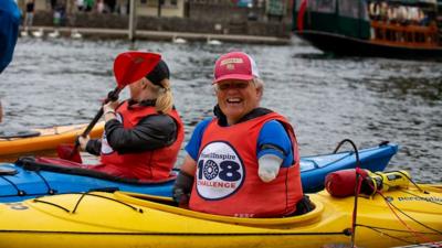 John Willis on his kayak