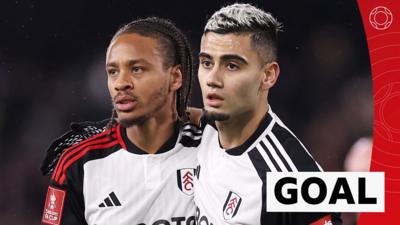 Fulham goalscorer Bobby De Cordova-Reid with team-mate Andreas Pereira