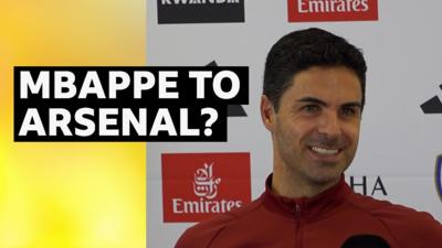 Mikel Arteta discusses Kylian Mbappe