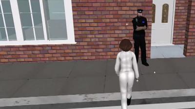 Screen shot of virtual reality detective programme