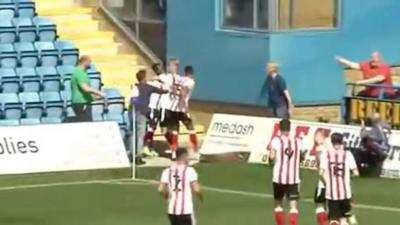 Skirmish at Gillingham v Lincoln match