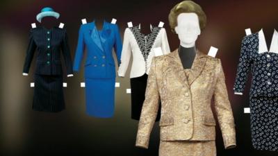 A selection of Lady Thatcher's outfits