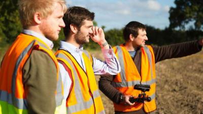 Engineers test out machinery that can farm a field of crops