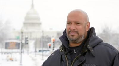 Capitol Police officer Harry Dunn recalls the moment he thought he may get shot on the frontline.