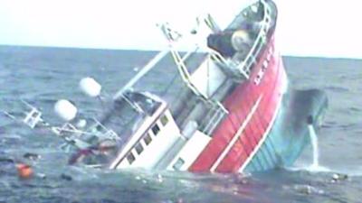 Sinking trawler