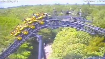 CCTV footage of Smiler crash