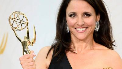 Julia Louis-Dreyfus with Emmy