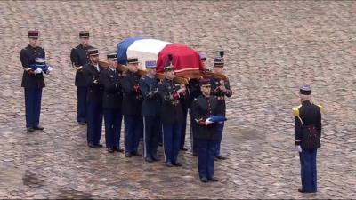 Arnaud Beltrame's coffin