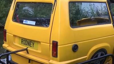 Del Boy's van narrowboat