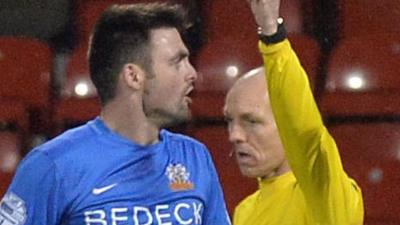 Eoin Bradley was sent off at Seaview