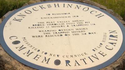 Knockshinnoch commemorative cairn