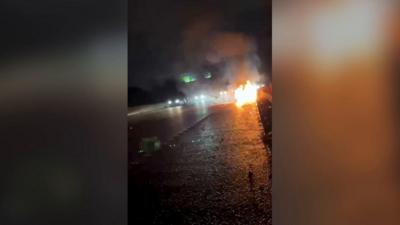 Video of car on fire