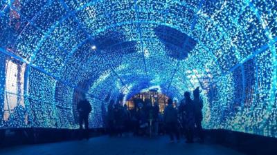 Norwich tunnel of light