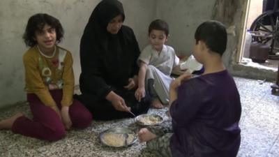 Women and children in Aleppo