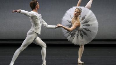 Ballet dancers at the Mikhailovsky Theatre