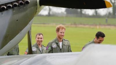 Prince Harry at Goodwood Aerodrome