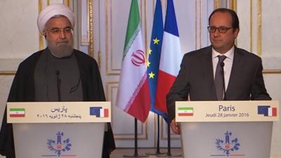 President Hassan Rouhani and President Francois Hollande