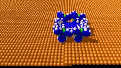 A computer generated image of a "nano-car"