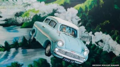 The Weasley's flying car is made of cake