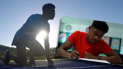 Welsh sprinter and college student Jeremiah Azu