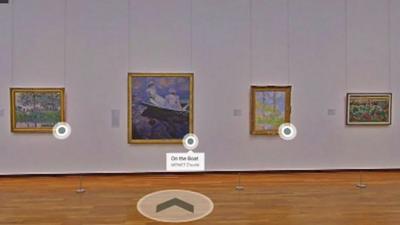 An art gallery tour provided by Google