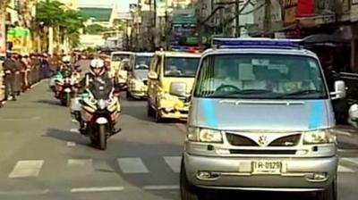 Convoy transporting the body of King Bhumibol Adulyadej