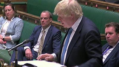 Boris Johnson and Tory front bench