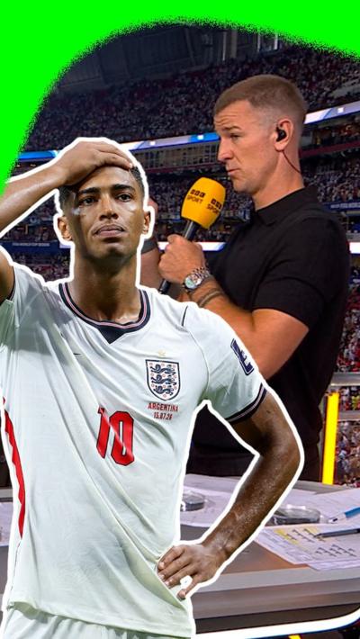 Joe Hart and a cutout of Jude Bellingham